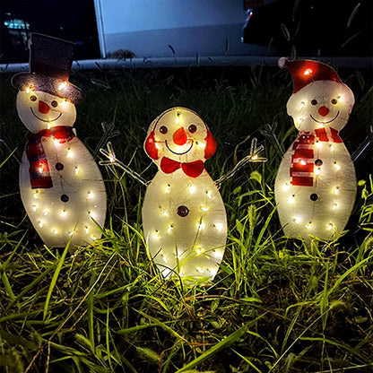 Snowman Christmas Inflatable Outdoor Decorations Santa Claus LED Light Outdoor Christmas Decoration for Home Garden New Year